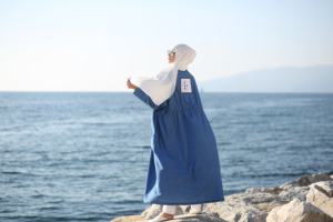 Túnica Abaya de Oriente Medio para mujer, vestido informal de moda modesto para adultos - Product Image 6