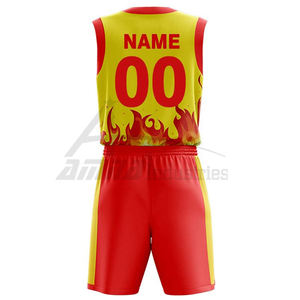 2020 ชุดกีฬาเยาวชนผู้ชาย 100% ชุดบาสเก็ตบอลโพลีเอสเตอร์ - Product Image 4