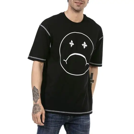 Custom Made Plain Black Color Wholesale Manufacturing Men T Shirt