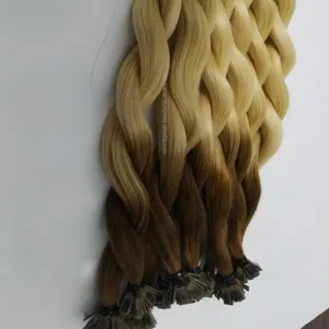 Best quality wholesale Indonesian human hair body wave in flat end hair extensions naturally processed