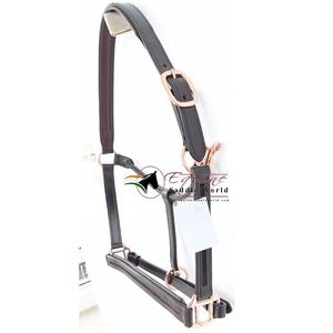 Harnais en cuir vide à personnaliser avec des pièces pour le nez et les joues, pour la broderie et les cristaux, rembourrage doux en cuir, pour tête de cheval - Product Image 2