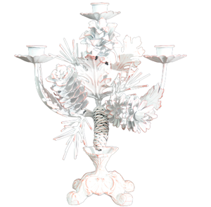 ALUMINIUM WHITE <b>TREE</b> LEAF DESIGN SHAPE DECORATIVE CANDLE STAND ALUMINIUM CANDLE HOLDER <b>TABLE</b> <b>TOP</b> - Product Image 1