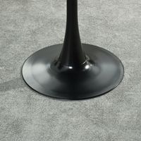 Table Basse de Salle à Manger de Loisirs Tulipe Ronde Noire Mid-Century