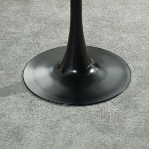 Mid-Century Black Round <strong>Tulip</strong> Leisure Dining Coffee <strong>Table</strong> - Product Image 5
