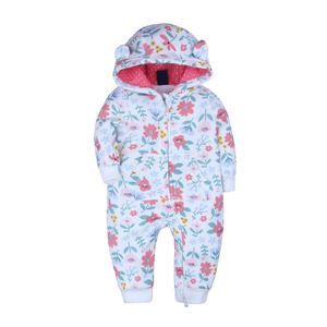 Offre Spéciale hiver bébé coton barboteuse imprimé bande dessinée à double couches à capuche nouveau-né bébé barboteuse - Product Image 5