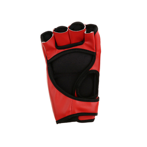 ถุงมือฝึกซ้อม MMA หนังพรีเมียม แบบครึ่งนิ้ว ปิดด้วยเวลโคร สีขาว สำหรับนักสู้ MMA มืออาชีพ - Product Image 4