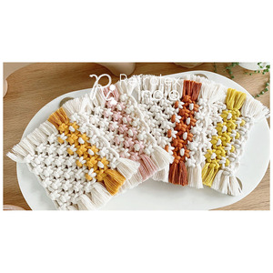 Macrame <b>Table</b> <b>Coaster</b> Bulk Supplier and Manufacture by Refratex India Made in India for Best Quality - Product Image 1