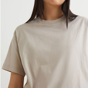 Camiseta de algodón 210 con cuello redondo para hombre, ropa personalizada de 100% g con cuello redondo, LOGO de algodón, camiseta de corte ancho en blanco - Product Image 5