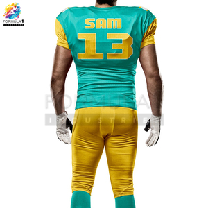 Uniforme de Fútbol Americano Formula1 Industries, Sublimado, Transpirable, Anti-UV, de Secado Rápido, con Nombre del Equipo Personalizado, Juego Completo - Product Image 3