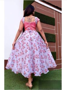 Robe longue à motif Floral pour femmes, tunique tendance, vêtement décontracté de Festival, identique à l'exportation royale - Product Image 2