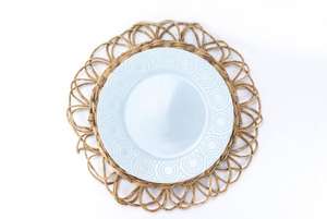 Assiettes en jacinthe d'eau en osier moins chères pour les ensembles de vaisselle - Product Image 4