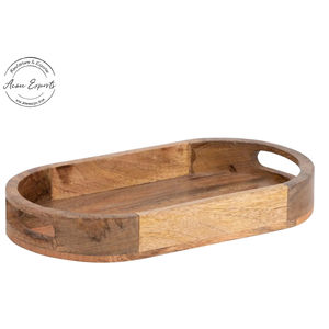 Bandeja para servir café con Mango de diseño Acme, acabado Natural, tamaño estándar, diseñada para dormitorio, gran oferta - Product Image 3