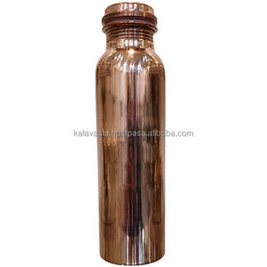 ขวดน้ำทองแดงตกแต่งด้วยมือขวดน้ำร้อนโลหะขัดเงาเครื่องครัวคุณสมบัติกันรั่วสำหรับงานฝีมือโลหะ - Product Image 2