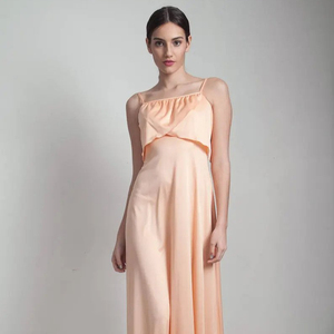 Vestido Maxi Casual Floral Ecológico para Mujer, Transpirable, Sin Mangas, con Cintura Tejida Antiestática, Corte Holgado - Product Image 1