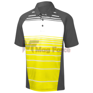 Camiseta Polo de impresión por sublimación de color liso Camisetas Polo hechas de poliéster de talla grande para hombre con logotipo personalizado - Product Image 1