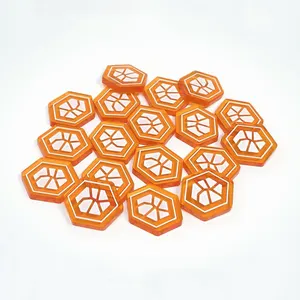 Hình Lục Giác Hổ Phách Acrylic Token Tùy Chỉnh In Acrylic Hổ Phách Token