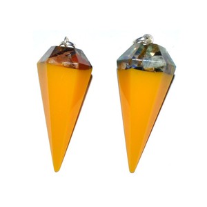 จี้ห้อยคอรูปดอกส้มสีเหลือง - Product Image 1