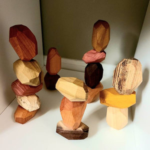 Khối Gỗ Xây Dựng Cho Bé Tumi-ishi Xếp Chồng Đồ Chơi Đồ Chơi Montessori Kỹ Năng Vận Động Tinh Khối Cân Bằng Gỗ 99 Dữ Liệu Vàng - Product Image 3