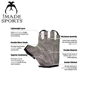 Guantes de ciclismo para bicicleta de montaña, antideslizantes, absorbentes de golpes, acolchados, transpirables, de medio dedo, guantes deportivos cortos, accesorios PODP - Product Image 4