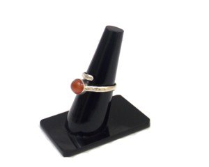 Hermoso Anillo Ajustable Hecho a Mano con Baño de Plata, Gema de Cornalina Ovalada de 8x10mm, Fornituras de Joyería Personalizables - Product Image 5
