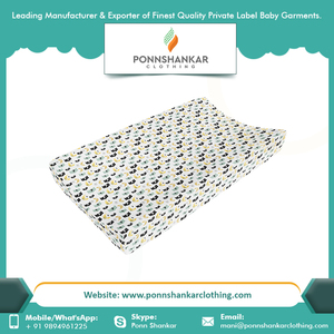 100% coton biologique certifié GOTS, vente en gros, housse de matelas à langer personnalisée pour bébé avec étiquette logo et emballage - Product Image 3