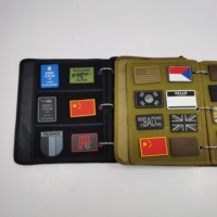 Klettverschluss-Flip-Page-Patchbuch und Taktische Patch-Anzeigetafel mit Stahlringbindern Patches auf Lager