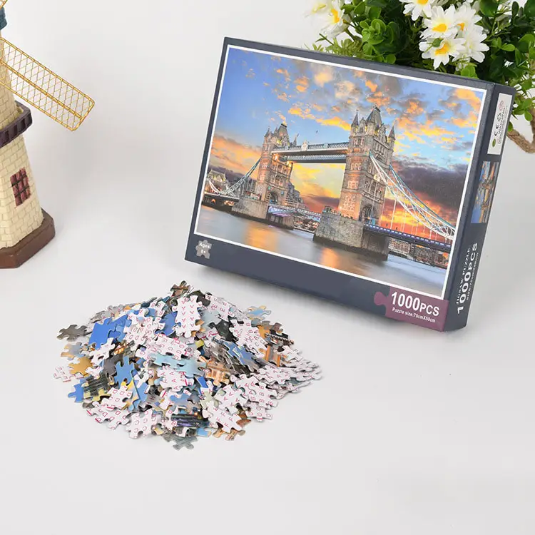 Carta per pittura all'ingrosso fai da te produttore di bambini adulti bambini personalizzati pezzi di Puzzle scatola 3d gioco Puzzle 1000