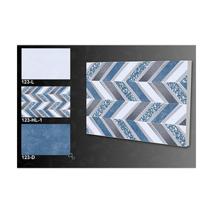 Azulejos de Porcelana Digitales para Pared, 250x375mm, Diseño Rústico con Textura de Flores y Plantas, Acabado Mate, Resistente a los Ácidos, para Interiores de Hotel - Product Image 1