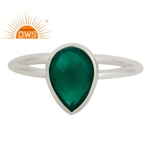 Green Onyx Gemstone Bezel <b>Set</b> Ring Jewelry Wholesale Fashion Designer Solid 925 Fine <b>Silver</b> Ring Classic Collection - Product Image 2