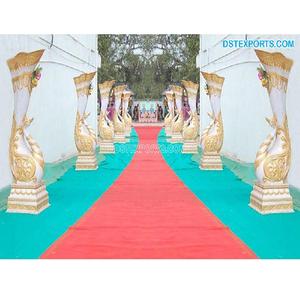 Diseño de pilar de pavo real para boda, fibra decorativa, Pavo Real para entrada, pasillo, decoración de forma de fibra de vidrio, novedad - Product Image 1