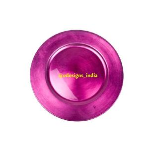 Assiette de charge ronde en métal en gros bon marché de haute qualité, plat décoratif fait à la main, plateau de meilleure qualité, modèle de vente chaude - Product Image 1