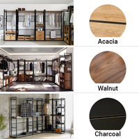 Armoire d'angle moderne et élégante Monster Furniture avec étagères ouvertes pour chambres d'hôtel et villas à piscine