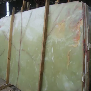 좋은 비전 녹색 오닉스 대리석 큰 석판 최고의 가격 인테리어 벽 타일