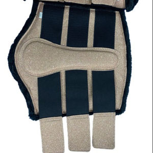 Bottes de Protection de jambe de cheval réglables, bottes à paillettes confortables en fausse fourrure cheval équestre brossage PK - Product Image 3