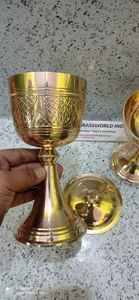 Textura de latón grabada, suministros para iglesia, chalice y ciborium - Product Image 5