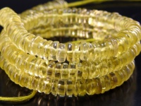 Perles de quartz citron jaunes, polies et lisses, en forme de bouton de pneu, 16 pouces, pour la fabrication de bijoux - Vente en gros