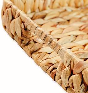 Juego de 3 bandejas de ratán pequeñas, medianas y grandes con asas, estilo bohemio, regalos de boda más ligeros, diseño único - Product Image 3