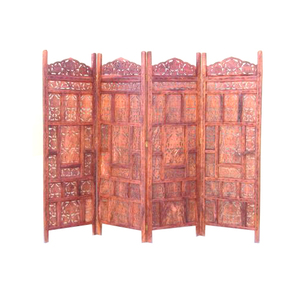 Divisor de habitación de madera con diseño tradicional hecho a mano, pantalla de privacidad para Decoración - Product Image 4