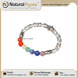 Carved Europe Massage Wands Customize Gemstone 7 Chakra <b>Bracelet</b> With Crystal Beads for Sale Spiritual Beaded <b>Bracelet</b> - Product Image 4