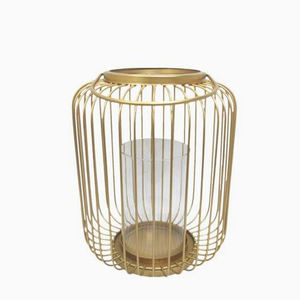 Wrought Iron <b>Pillar</b> <b>Candle</b> Lantern - Product Image 1