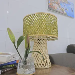 Top Sale Indoor Decorative High Night Light Bamboo Table Lamp Made In Vietnam
