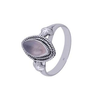 Gran oferta, anillo Vermeil de eternidad de piedras preciosas de cuarzo rosa de Plata de Ley 925, proveedor de joyería de plata elegante hecha a mano - Product Image 3