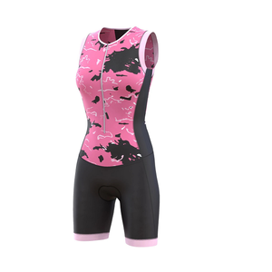 Combinaison de Triathlon sur mesure pour femmes, vêtements de cyclisme une pièce, couleur rose et noire, offre spéciale, - Product Image 2