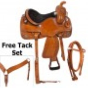 Baril de selle anglais Durable de qualité supérieure Racing Western Horse Tack Set Arbre en fibre de cuir véritable Quincaillerie en acier inoxydable pour - Product Image 2