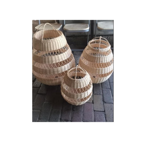 โคมไฟไม้ไผ่ธรรมชาติ งานแฮนด์เมด ตกแต่งสไตล์โมเดิร์น โคมไฟห้อยเพดานไม้ไผ่ - Product Image 4