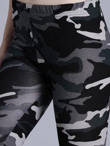 เลกกิ้งผ้าสแปนเด็กซ์เอวสูงน้ำหนักเบาลายพรางพิมพ์ลวดลายลวดลายสำหรับโยคะและยิมผ้าถักโลโก้ - Product Image 3