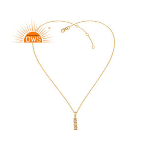 New Designer Gold Plated Silver Bar Necklace Multi Opal Gemstone Bar Pendant Necklace Jewelry Wholesale - Product Image 1