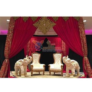 Accesorios de fibra de boda de estilo indio, decoración tradicional india para escenario de boda, decoración de escenario de Boda del sur de India - Product Image 1