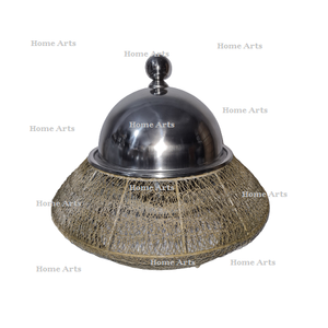 Plato de hierro para servir alimentos con tapa de acero inoxidable Plato de calidad superior para servir alimentos de forma redonda a la venta - Product Image 2