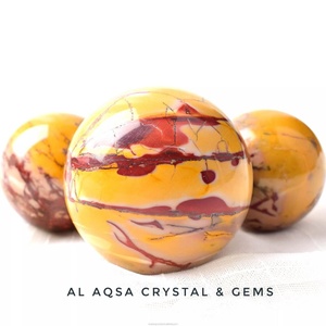 High Quality Natural Yellow Red Mookite Jasper Sphere Ball Semi-Precious Stone <b>Crafts</b> for Healing Collection Gift Decor - Product Image 3